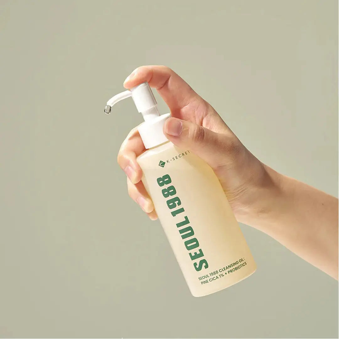 K-Secret Seoul 1988 Cleansing Oil: Pine Cica 1% + Probiotics 200ml K-Secret